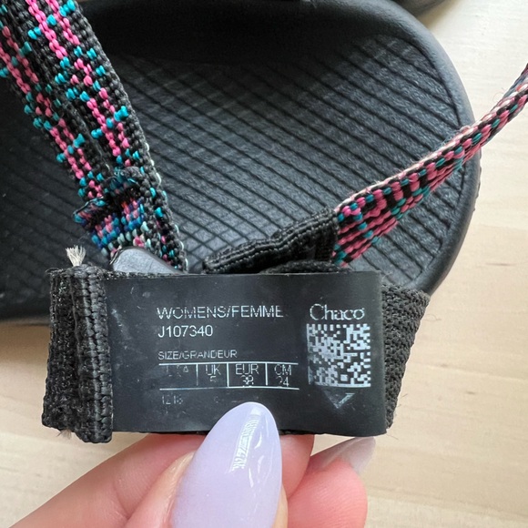 Hot Pink & Teal Chaco Sandals | Size 7 - Picture 7 of 7